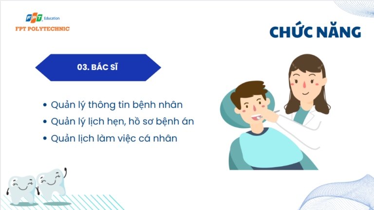 chức năng dành cho vai trò bác sĩ